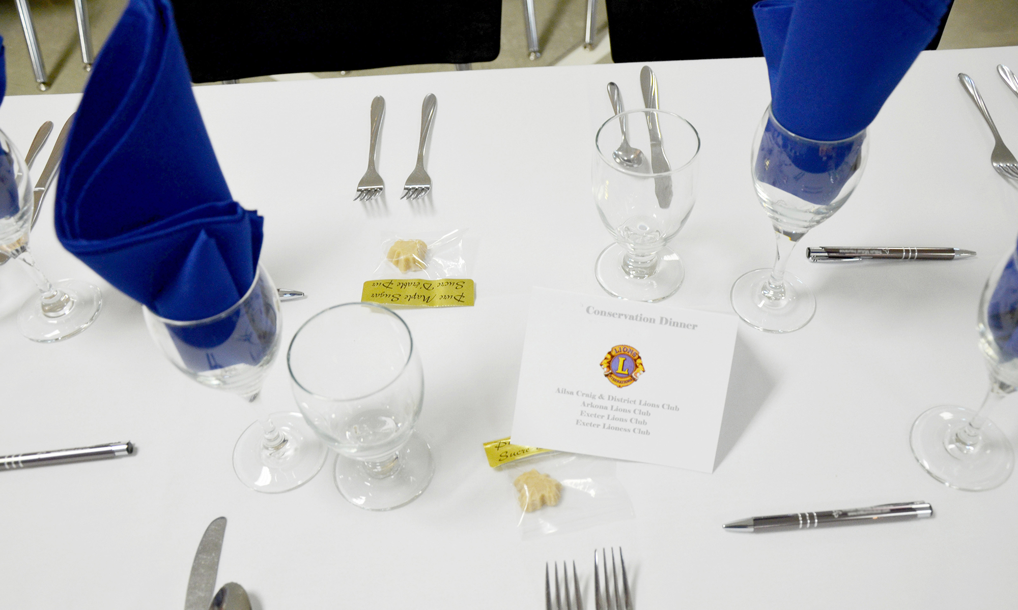 Photo of table at Conservation Dinner
